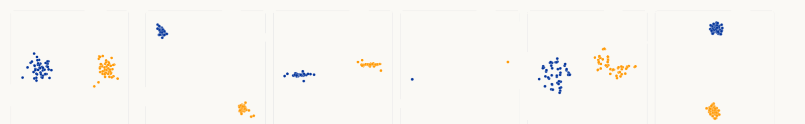 Early in a run, shapes are pinched and change as optimization proceeds